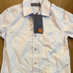 Light Blue Short-Sleeve Button-Down Shirt